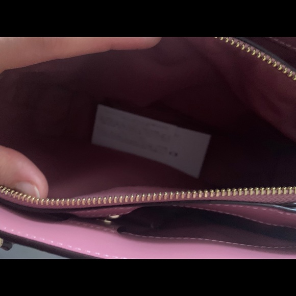 ✨NWT✨Coach Satchel Crossbody Brown Strawberry Pink - Picture 7 of 7